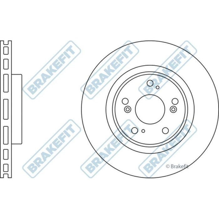 Apec Brake Disc Front Fits Honda Civic Cr-V Integra