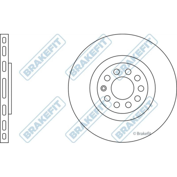 Apec Brake Disc Front Fits Audi S3 Tt Seat Ibiza Leon Toledo Skoda Oct