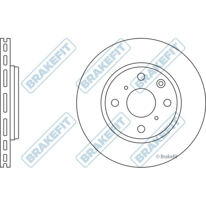 Apec Brake Disc Front Fits Citroen C1 Peugeot 107 108 Toyota Aygo