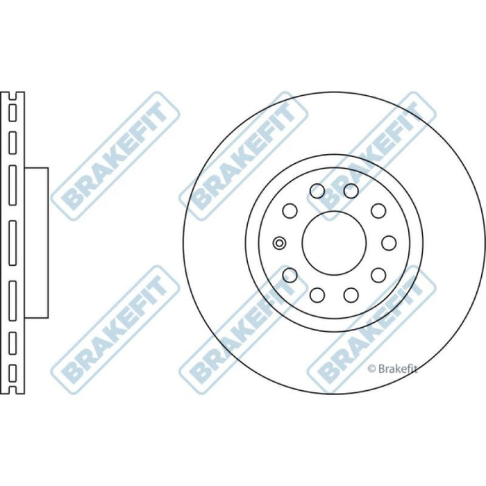 Apec Brake Disc Front Fits Audi A1 A3 Q2 Q3 Tt Seat Altea Ateca Leon S