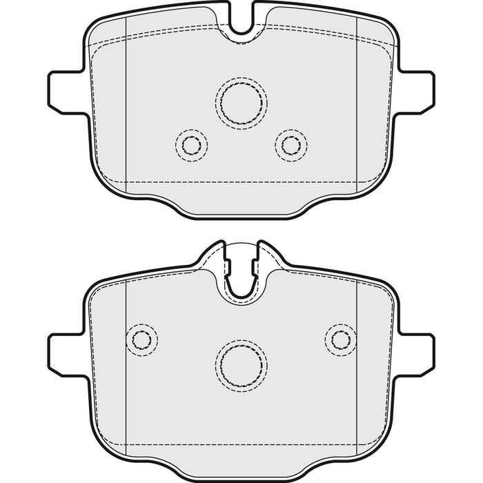 Genuine APEC Rear Brake Discs & Pads Set Vented for BMW 6 Series