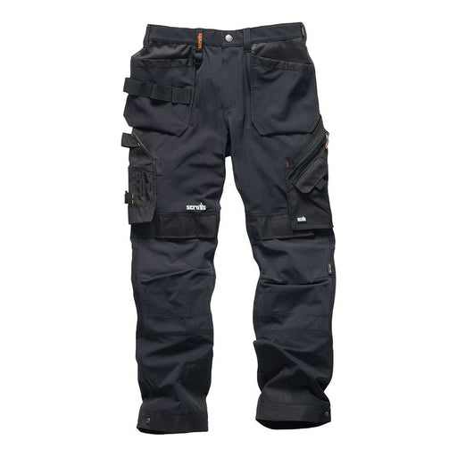 Scruffs Pro Flex Plus Holster Trousers Black 38S Scruffs  - Dynamic Drive