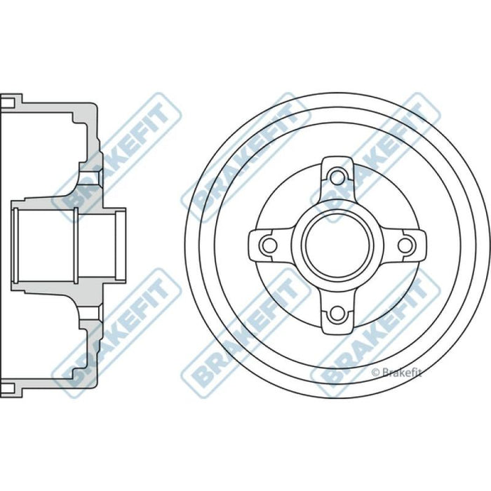 Apec Blue / Brakefit Brake Drum (Single) BDR9014