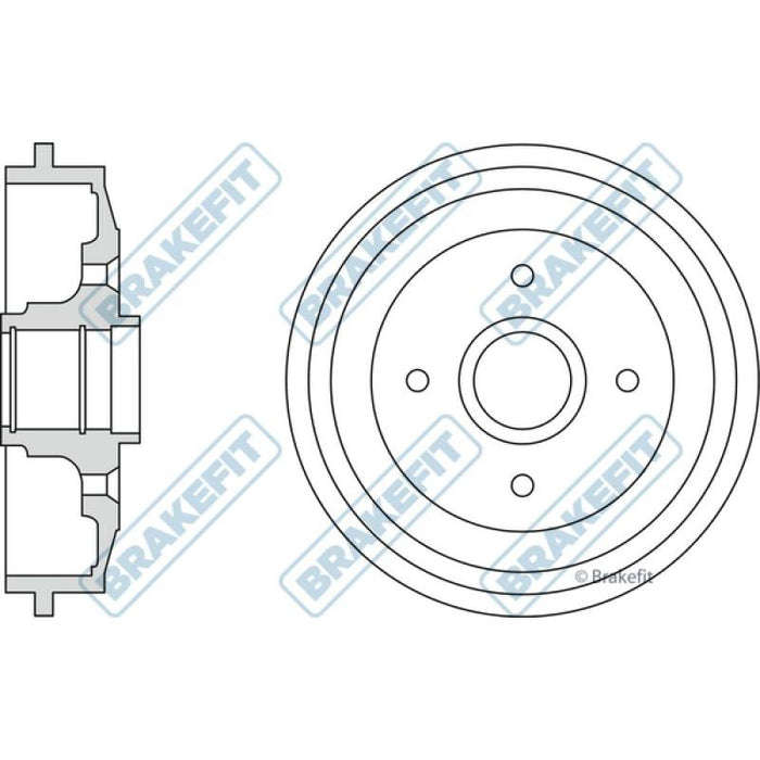 Apec Blue / Brakefit Brake Drum (Single) BDR9012