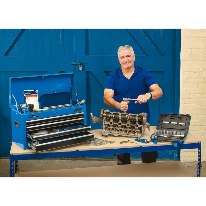 Draper Tool Chest, 4 Drawer, 26", Blue 14589 Draper  - Dynamic Drive