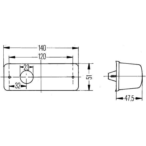 Hella Auxiliary Direction Indicator Halogen 12/24V 2BM 006 692-077 Hella  - Dynamic Drive