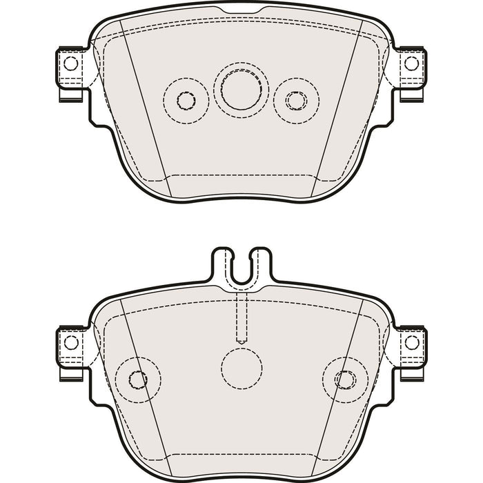 Apec Brake Pads Rear Fits Mercedes Cls Class E