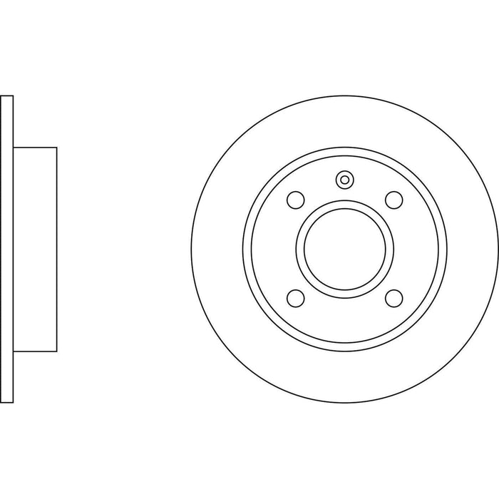 Apec Brake Disc Front Fits Ford Courier Escort Fiesta Orion