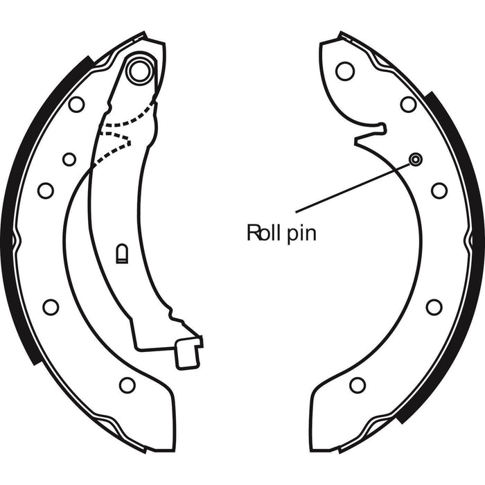 Apec Brake Shoe Rear Fits Peugeot 405 Renault Espace