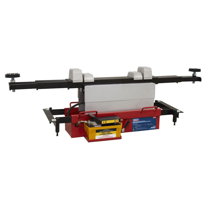 Sealey Air Jacking Beam 2 Tonne with Arm Extenders & Flat Roller Supports Sealey  - Dynamic Drive