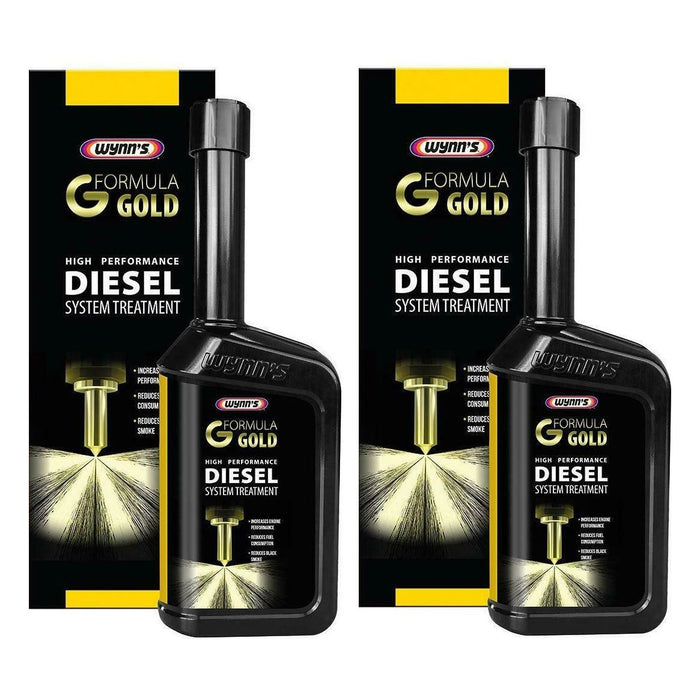 2x Wynns Formula Gold Diesel Fuel System Injector Cleaner Treatment 500ml Wynns  - Dynamic Drive