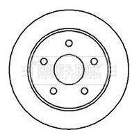 Genuine Borg & Beck Brake Disc Pair fits Ford Granada Rear 85 BBD4655 Borg & Beck  - Dynamic Drive