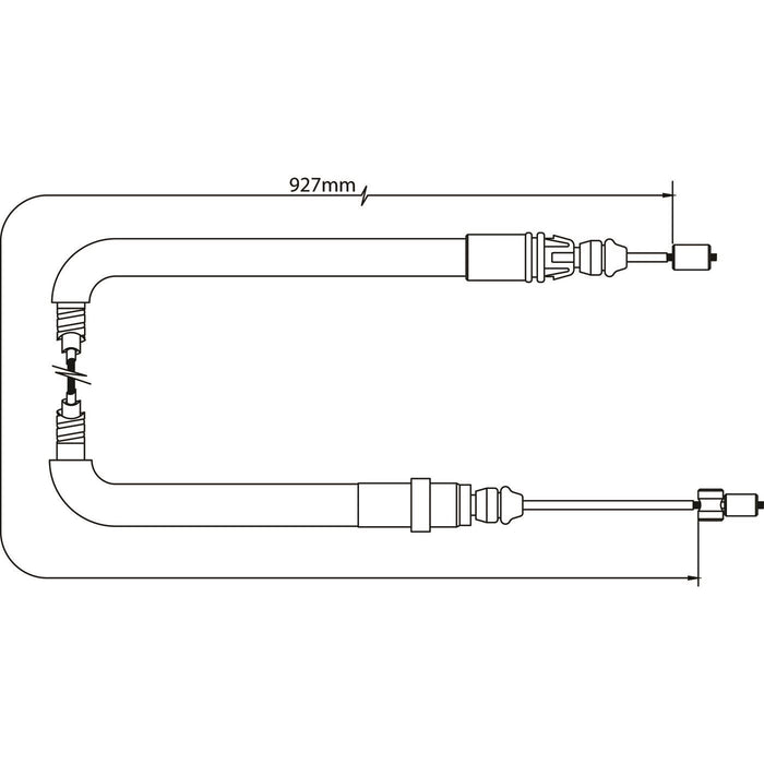 Apec Brake Cable Rear Left Fits Citroen C4