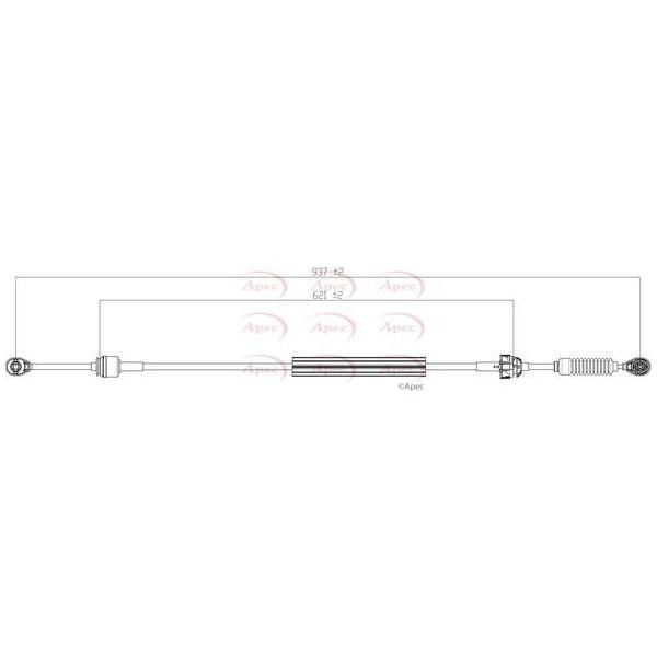 APEC Gear Control Cable CAB7070 fits Renault