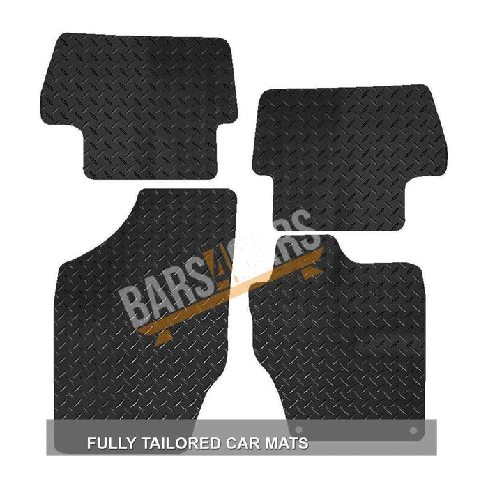 White Trim Tailored Rubber Car Mats for Citroen C4 And Ds4 11 ON Set of 4 With 2 Clips UKB4C  - Dynamic Drive