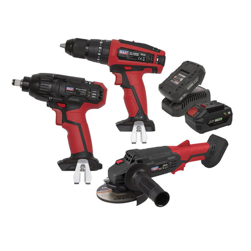 Sealey 3 Tool Cordless Combo Kit 20V SV20 Series CP20VCOMBO1 Sealey  - Dynamic Drive