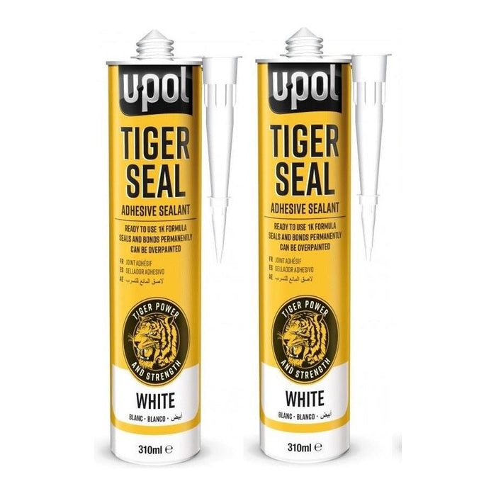 2x Upol Tiger Seal White 310ml Polyurethane Adhesive Sealant TIG/BW New U-POL UPOL  - Dynamic Drive