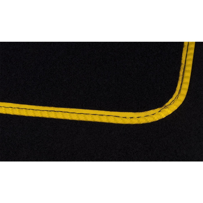 Fully Tailored Yellow Trim Carpet Mats fits Ford Eco Sport 14 Set of 4 + 2 Clips UKB4C  - Dynamic Drive