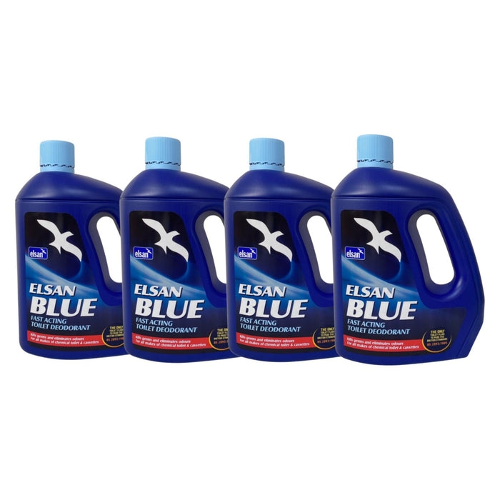 Elsan Blue 4L x 4 Multipack Perfumed Toilet Fluid