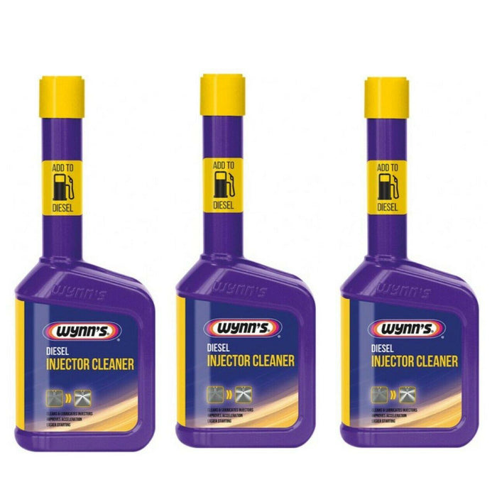 3 x Wynns Diesel Injector Cleaner Engine Fuel Additive System Cleaner 325ml Wynns  - Dynamic Drive