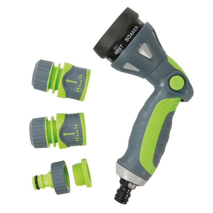 Silverline Soft-Grip Spray Gun Quick Connect Set 5pce 5pce Silverline  - Dynamic Drive