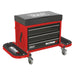 Sealey Mechanic's Utility Seat & Toolbox Red SCR18R Sealey  - Dynamic Drive