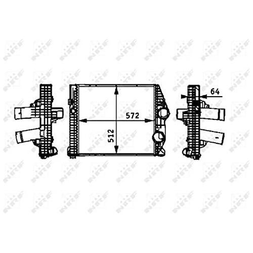 NRF Radiator fits Mercedes Atego Atego 2 NRF  - Dynamic Drive