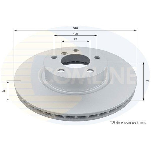 ADC1779V Comline Front Coated Brake Disc OE Quality Comline  - Dynamic Drive