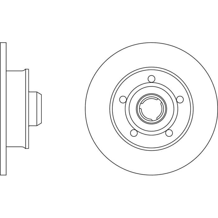 Apec Brake Disc Rear Fits Audi A4 With Abs Ring