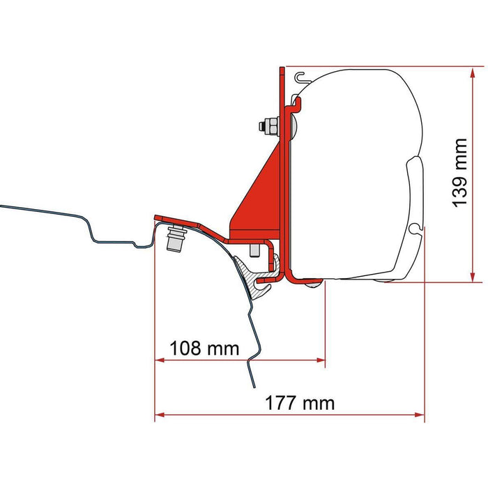 Fiamma F45 fpr Kit VW T5/T6 Reimo Rail Bracket: Easy to Fit, Durable & Reliable