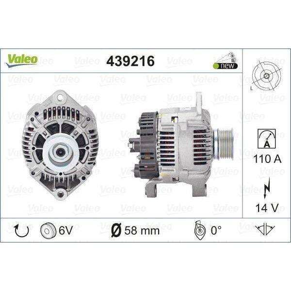 Valeo Alternator 439216 Automotive Part fits Opel Valeo  - Dynamic Drive