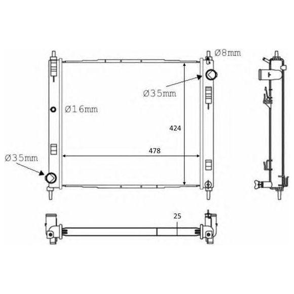 NRF Radiator 58231