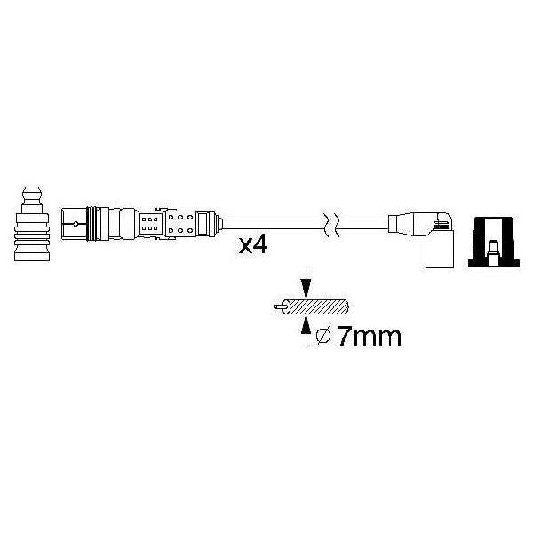 Genuine Bosch Ignition Lead B345 fits VW Golf - 2.0 - 98-04 0986356345