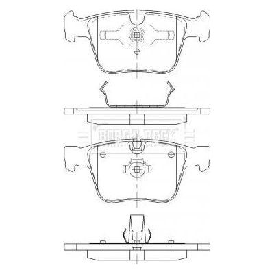 Genuine Borg & Beck Rear Brake Pads fits Merc.S ClassW221C216AMG 05 BBP2470 Borg & Beck  - Dynamic Drive