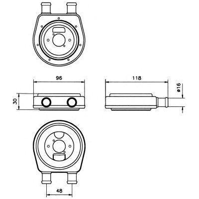 NRF Radiator fits OILCOOLER DONUT UNIVERSAL NRF  - Dynamic Drive