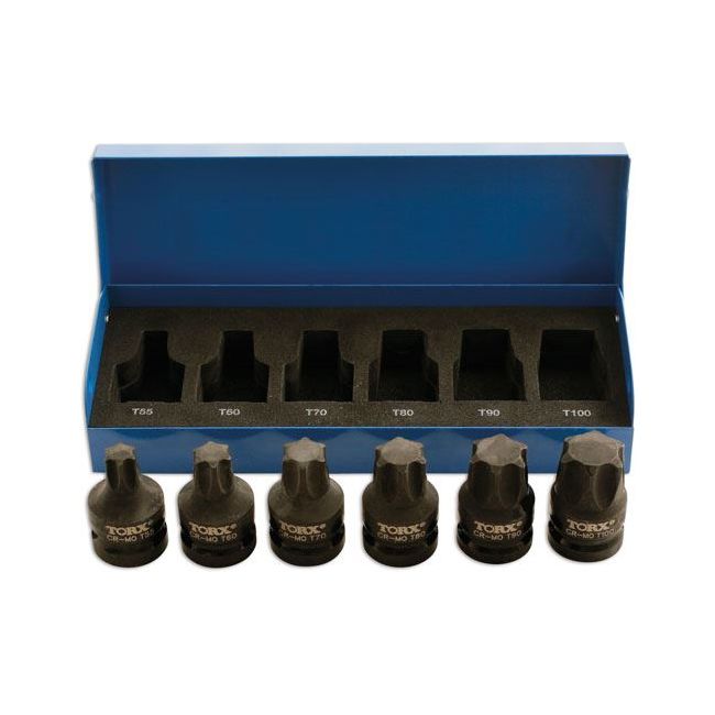 Laser Heavy Duty Torx Socket Bit Set 1/2"D 6pc 4947 Laser Tools  - Dynamic Drive