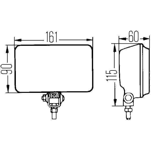 Hella Halogen-Spotlight Comet 450 E1 44442/ECE-R8 12V 1FB 005 860-261 Hella  - Dynamic Drive