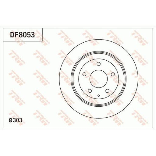 Genuine TRW Brake Disc (Pair) DF8053 TRW  - Dynamic Drive