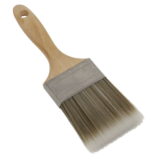 Sealey Wooden Handle Paint Brush 76mm SPBS76W Sealey  - Dynamic Drive