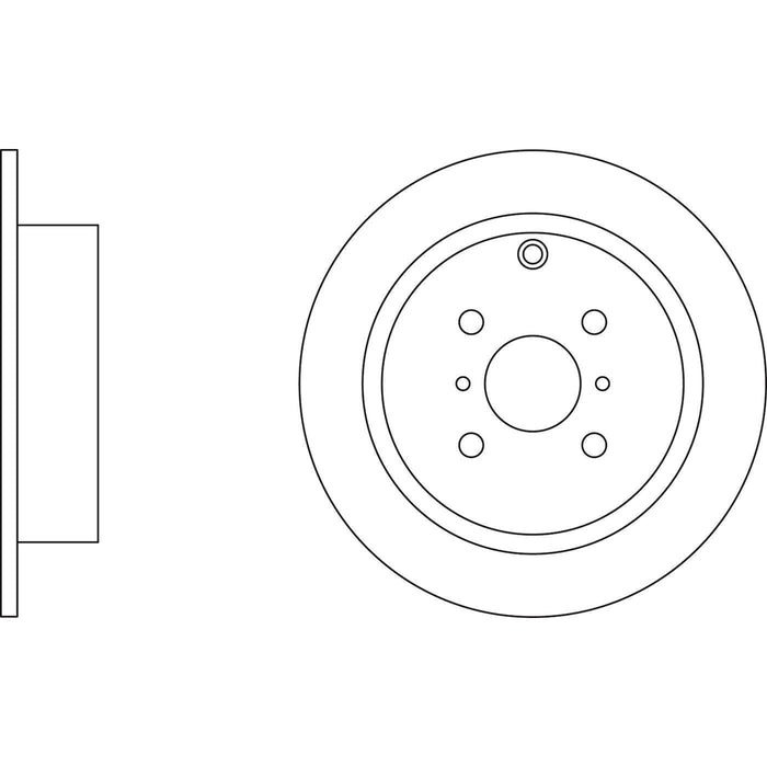 Apec Brake Disc Rear Fits Toyota Corolla Funcargo Prius Vitz Yaris