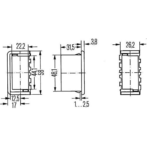 Hella Switch Holder 8HG 716 734-001 Hella  - Dynamic Drive