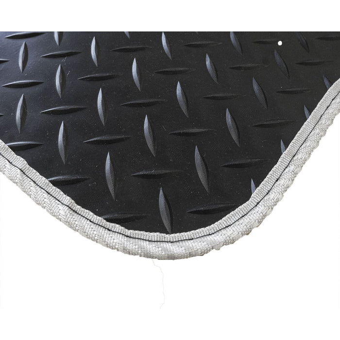 White Trim Tailored Rubber Car Mats for Ford B Max 12> Set of 4 With 2 Clips UKB4C  - Dynamic Drive