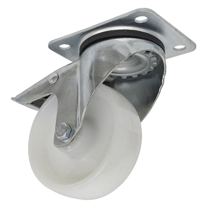 Sealey Castor Wheel Swivel Plate with Total Lock100mm SCW4100SPL