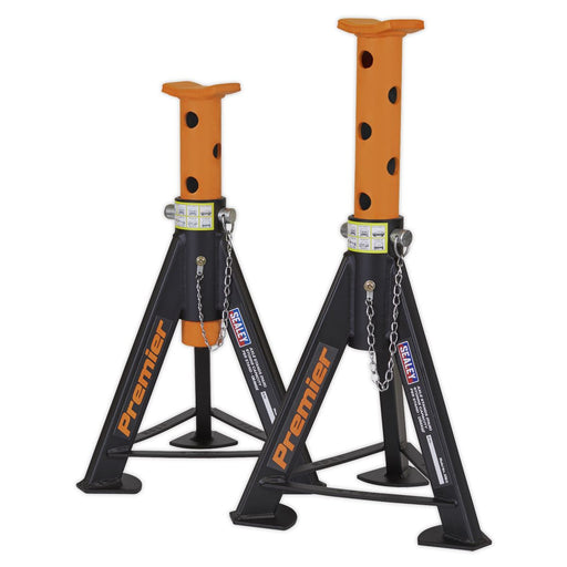 Sealey AXLe Stands (Pair) 6 Tonne Capacity per Stand Orange AS6O Sealey  - Dynamic Drive