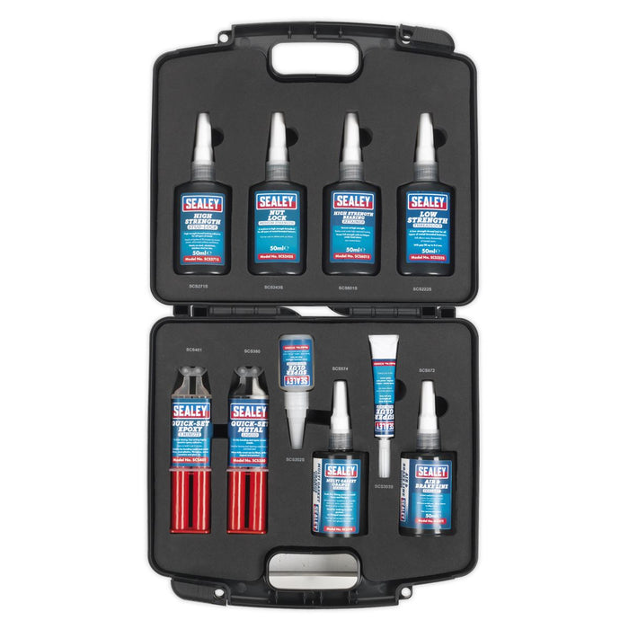 Sealey Adhesive & Sealant Kit 10pc SCSKIT1 Sealey  - Dynamic Drive