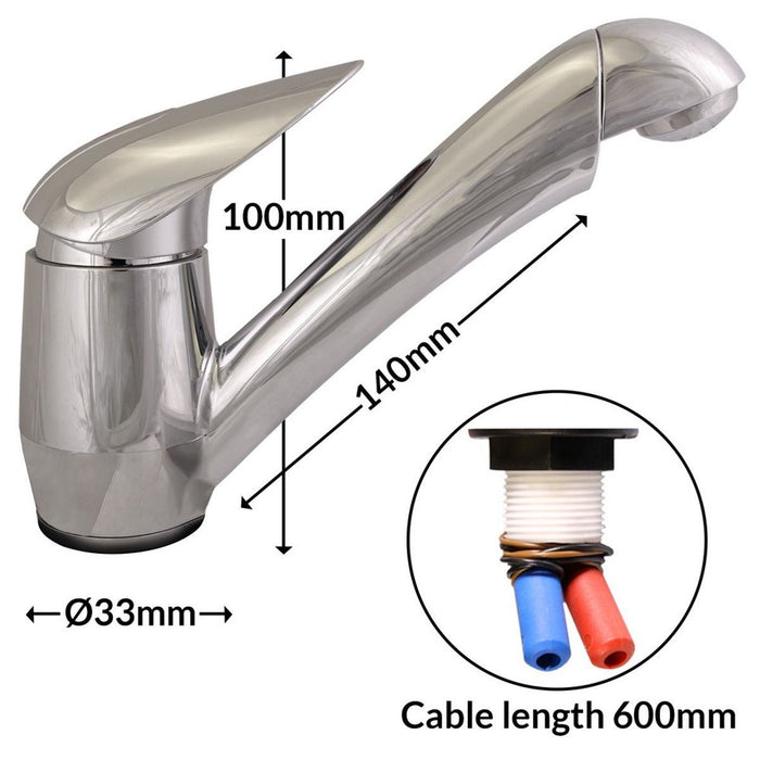 Single Lever Pelican Mixer Tap for Caravan/Motorhome Nova  - Dynamic Drive