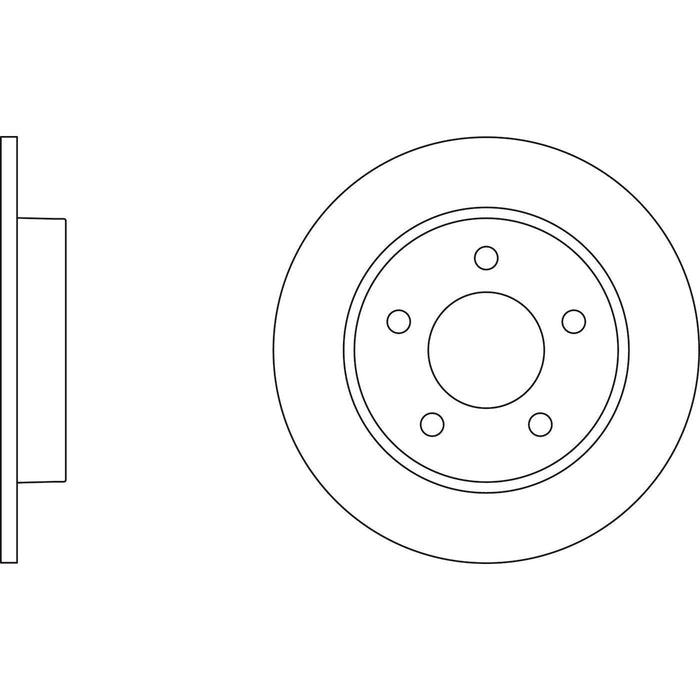 Apec Brake Disc Rear Fits Mazda 3