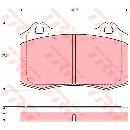 Genuine TRW Brake Pads (Front/Rear) (R90) GDB1513