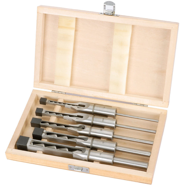 Draper Hollow Square Mortice Chisel and Bit Set (5 Piece) 40406