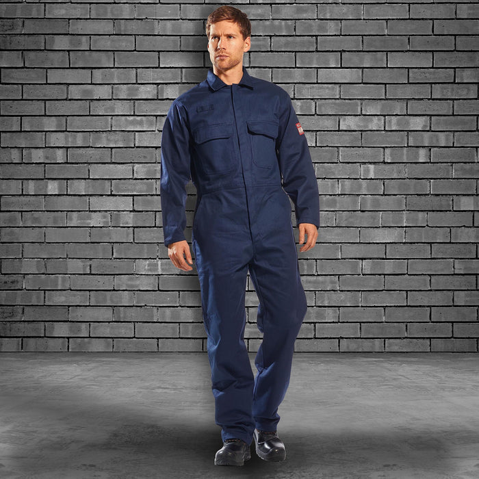 Portwest Bizweld Flame Resistant Coverall - Navy - Medium Portwest  - Dynamic Drive